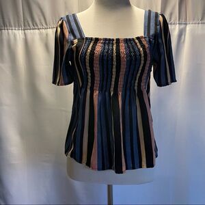 Live to be Spoiled Smock striped blouse